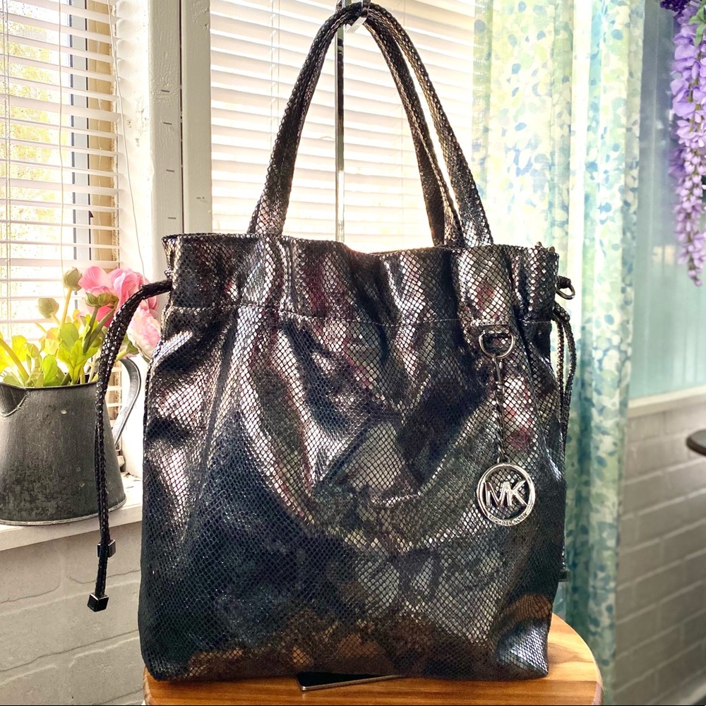 MICHAEL Michael Kors Faux Python Tote Bag